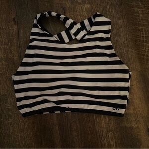 Albion Black and White Striped Top